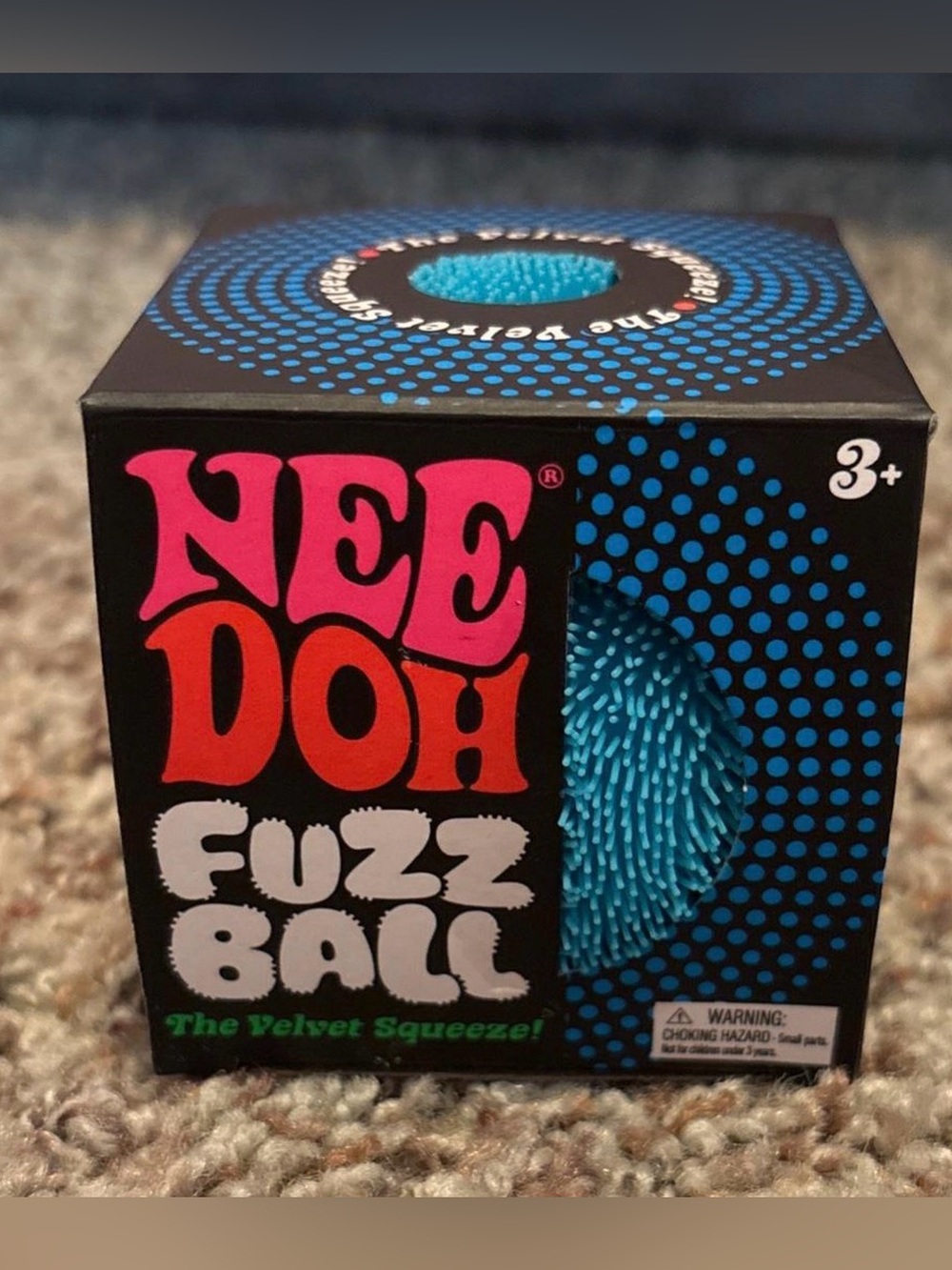 NIB NeeDoh Fuzz Ball Squishy - Blue!